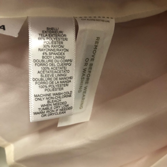 Loft Pink Pleated Work Casual Blazer 0P - Picture 5 of 5